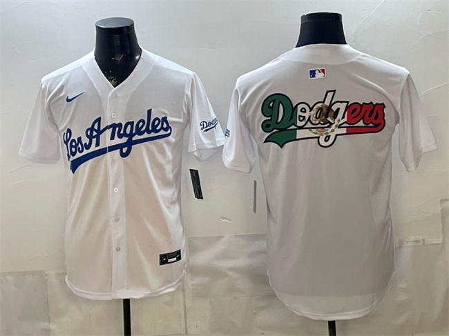 Men's White Los Angeles Dodgers Team Big Logo Alternate Stadium Stitched Baseball Jersey